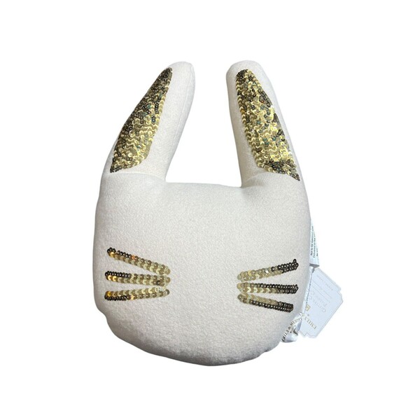 PB Pottery Barn Teen Emily & Meritt Glitter Critter Bunny Rabbit Decor Pillow - Picture 1 of 8